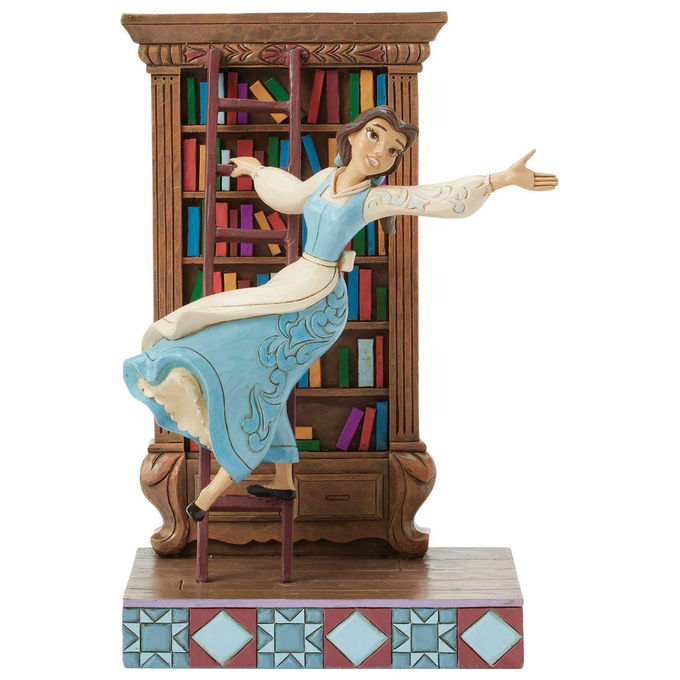 Enesco, Statuetta Bella nella sua Biblioteca, Disney Traditions, Jim Shore, Resina