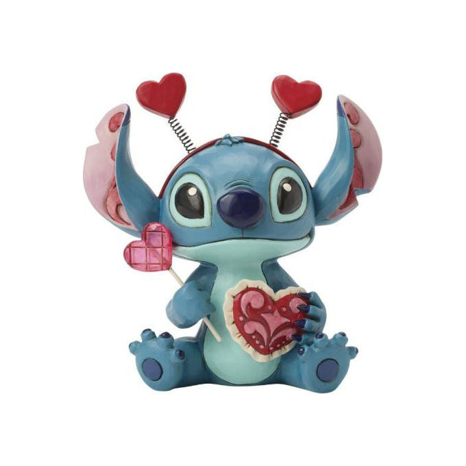Disney Traditions Statuetta Stitch San Valentino Decorazione Resina Altezza 13 cm
