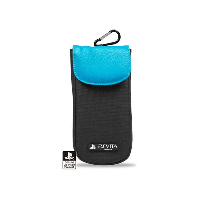 4Gamers SPC9000BLU Clean n Protect Custodia Protettiva per PS Vita con Interno Pulente Chiusura Velcro Spazio 2 Giochi colore Blu