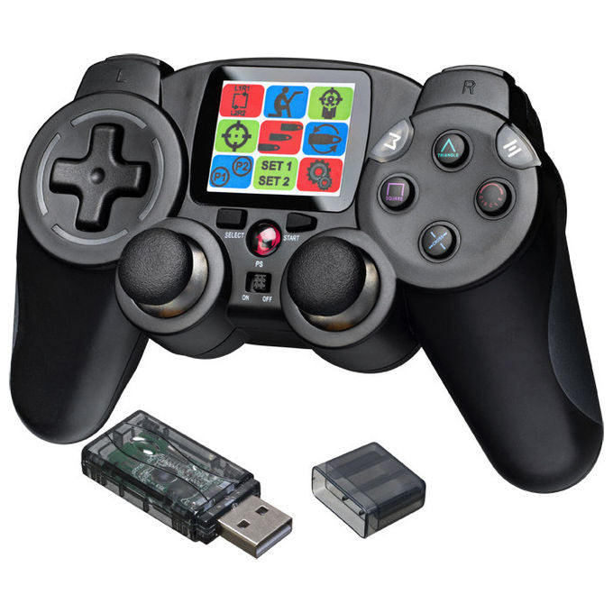 Bigben Interactive, Quickfire 2, Gamepad Wireless Nero per PS3-PC