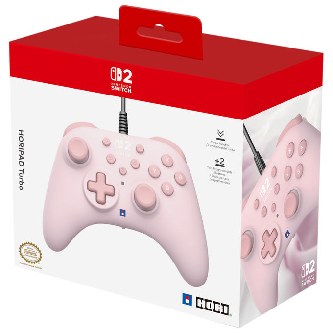 Hori, Gamepad USB, Rosa, Horipad Turbo per Nintendo Switch