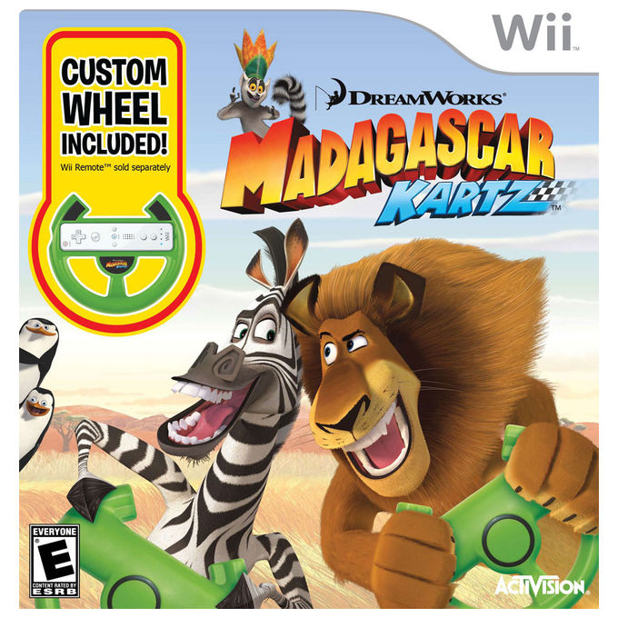 Activision Madagascar Kartz con Volante Gioco Wii