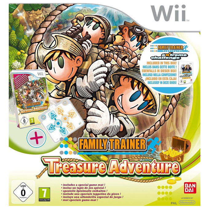 Bandai Namco Entertainment, Family Trainer Treasure Adventure Bundle, Gioco Nintendo Wii, Con Tappetino