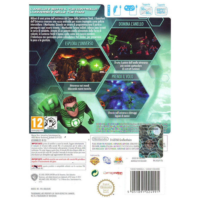 Warner Bros Lanterna Verde L'Ascesa dei Manhunter Standard ITA Nintendo Wii