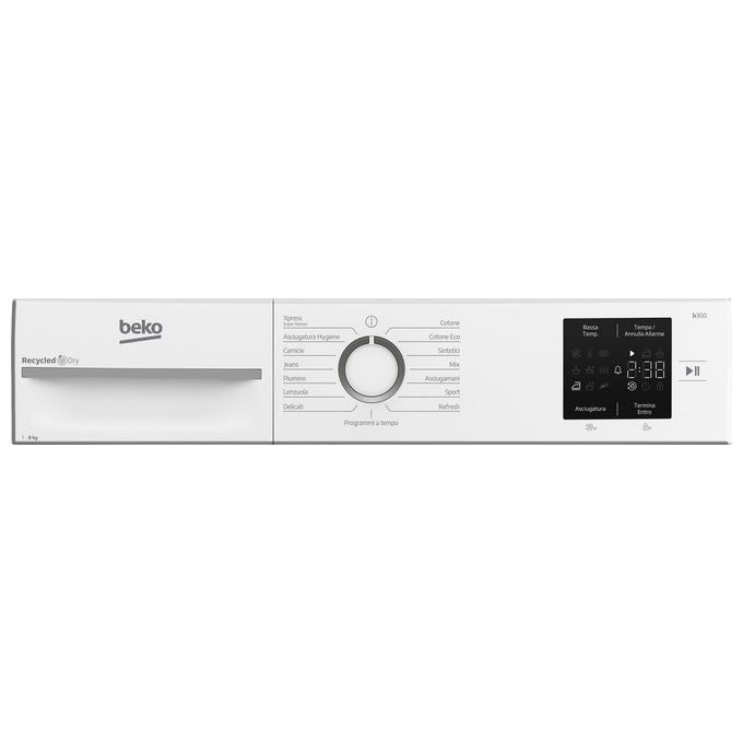 Beko BMTR38W Asciugatrice Pompa di Calore 8 Kg Classe D 15 Programmi 64 dB (85x60x55 cm) colore Bianco