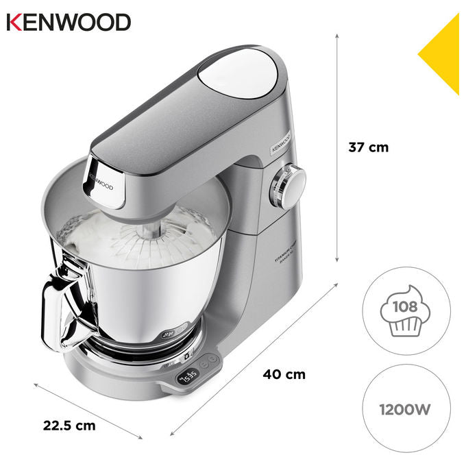 Kenwood Impastatrice Planetaria Titanium Chef Baker XL 7L 1200W con Bilancia