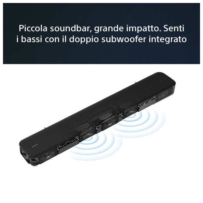 Sony HT-S2000 Soundbar Dolby Atmos 3.1 canali, subwoofer integrato, nero