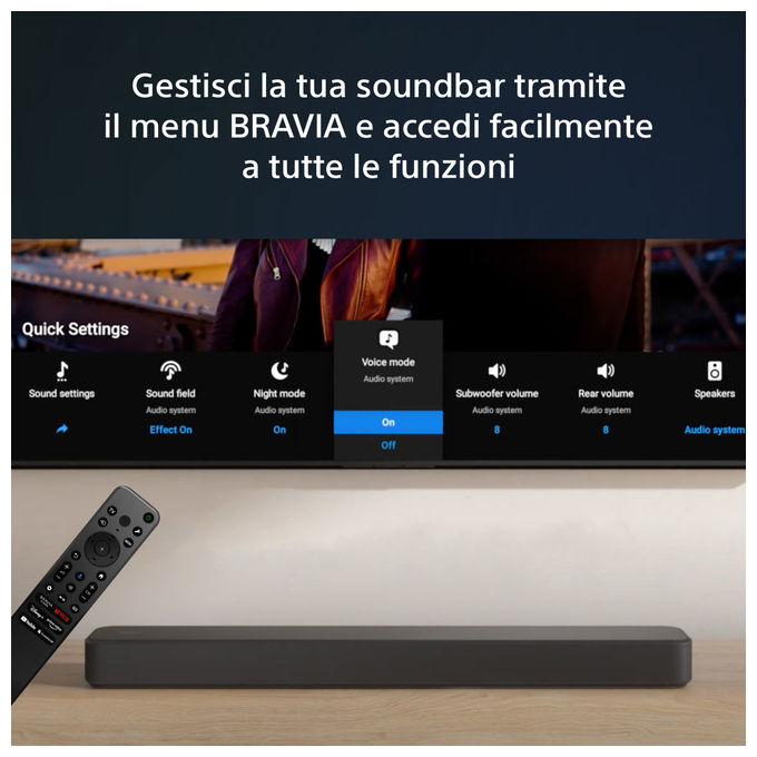 Sony HT-S2000 Soundbar Dolby Atmos 3.1 canali, subwoofer integrato, nero