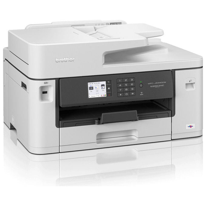 Brother MFCJ5340DWERE1 Stampante Multifunzione Inkjet A3 Colori 28 ppm Wi-Fi LAN USB Display Touch 6.8 cm ADF 50 fogli Cassetto 250 fogli colore Bianco