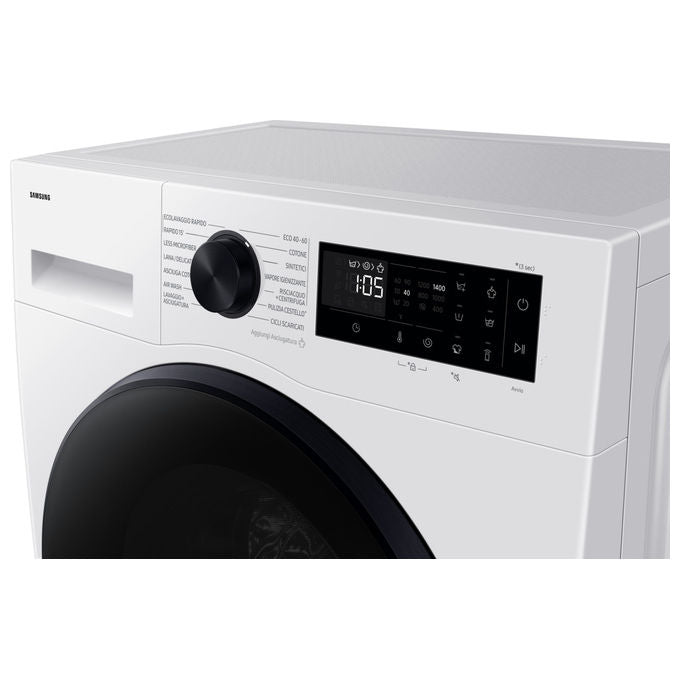 Samsung WD90DG5G34BEET Crystal Clean Slim Lavasciuga Carica Frontale 9-5 Kg 1400 rpm Classe E Ecobubble Wi-Fi Vapore (85x60x48 cm) colore Bianco