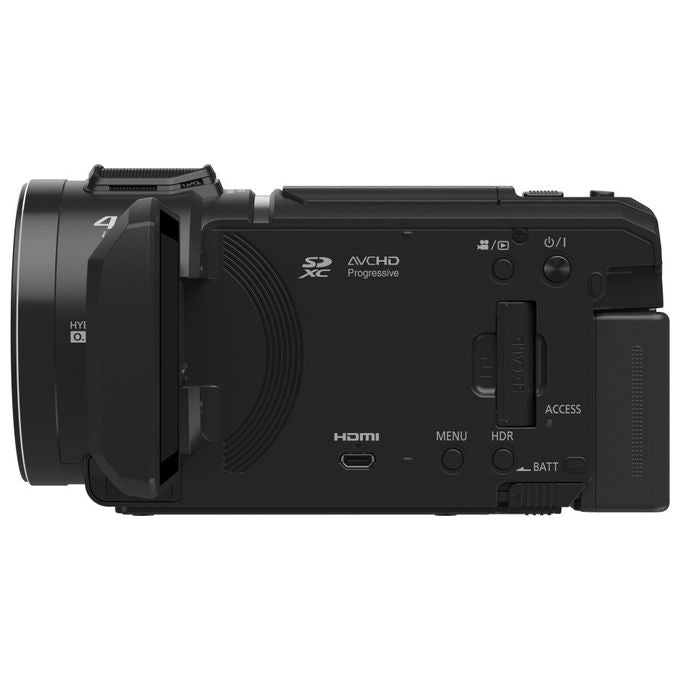 Panasonic HC-V900E-K Videocamera Full HD Zoom Ottico 24x Sensore BSI MOS 1-2.5'' Stabilizzatore HYBRID O.I.S. 5 assi colore Nero