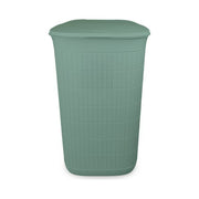 Stefanplast Cesto Portabiancheria Domus 50L Verde in Plastica Rigenerata Design Geometrico