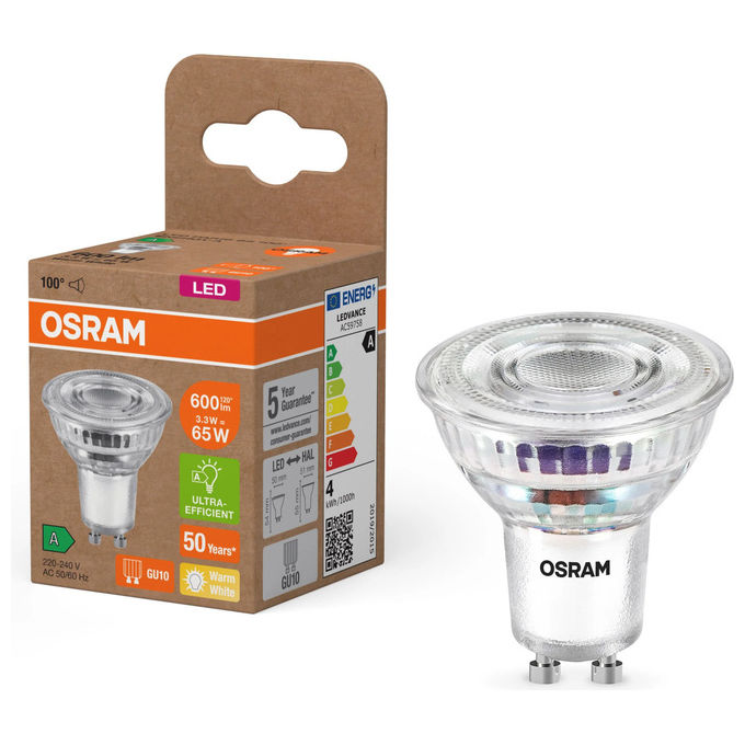 Osram Homelighting Lampada LED GU10 3.1 W Bianco Freddo Riflettore