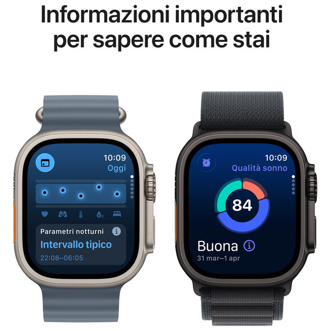Apple, Watch Ultra 3, GPS + Cellular, 49mm, Titanio Nero, Loop Milanese Nero, Large
