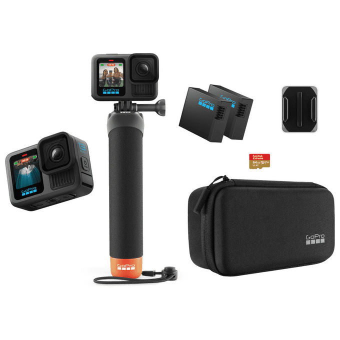 GoPro, HERO13 Black, Fotocamera Sportiva, 5.3K Ultra HD, Con Accessori