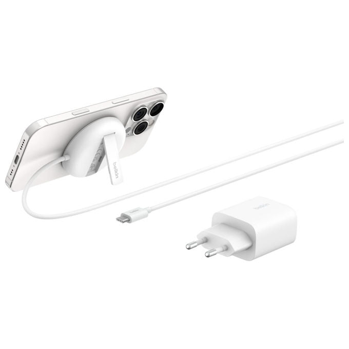 Belkin, Caricatore Wireless, USB, Qi2, 15W, Bianco, per Smartphone e Auricolari