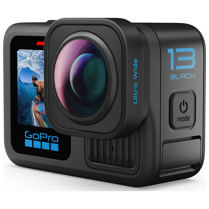 GoPro CHDRB-133-RW HERO13 Black Ultra Wide Edition Action Camera 5.3K 27MP HyperSmooth Wi-Fi GPS Impermeabile 10m colore Nero