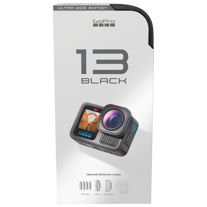 GoPro CHDRB-133-RW HERO13 Black Ultra Wide Edition Action Camera 5.3K 27MP HyperSmooth Wi-Fi GPS Impermeabile 10m colore Nero