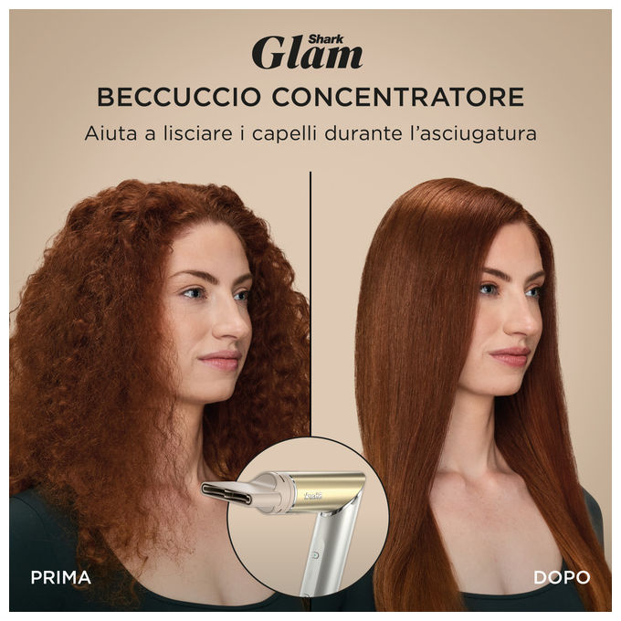 Shark, Multistyler Airflow Oro, 1500 W, 5 Accessori Inclusi