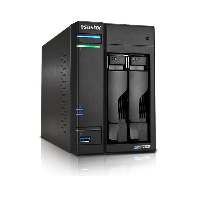 Asustor Lockerstor 2 Gen2+ AS6702T v2, NAS senza storage, 2 Bay, 4GB RAM
