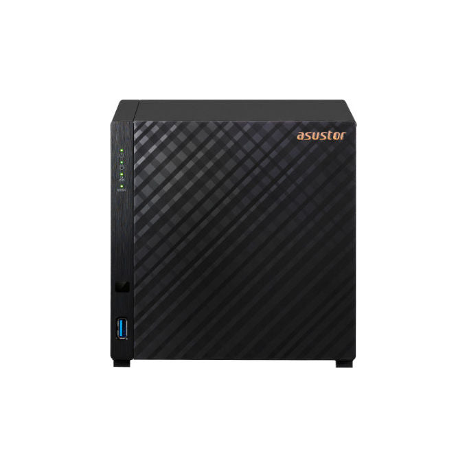Asustor, Nas tower, Realtek RTD1619B, 1GB DDR4, 4 alloggiamenti, Nero
