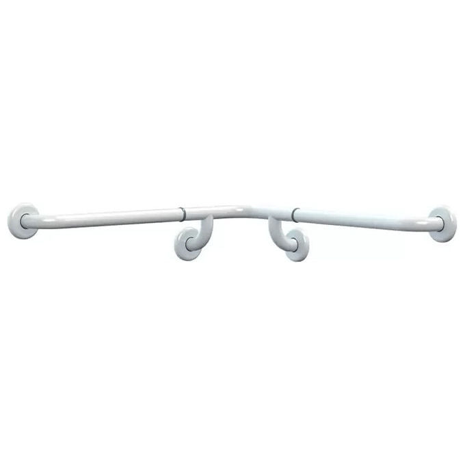 K Design, Supporto Corrimano Bagno Angolare, Bianco