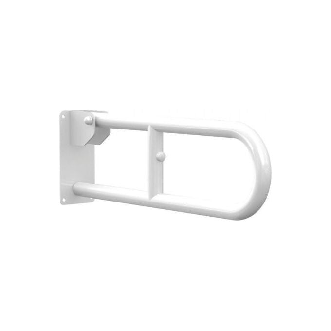 K Design Barra di Sostegno Ribaltabile Acciaio Laccato Bianco 70 cm