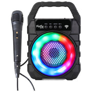 MeMe Amplificatore Wireless con Microfono Giocattolo Musicale Luci LED RGB Nero