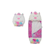 Decar 2 S.R.L. Sacco a Pelo Unicorno 130x60 Cm Per Bambine Richiudibile con Maniglia