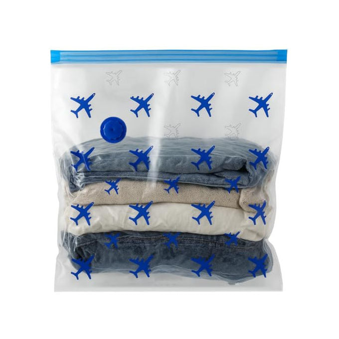 Lavatelli, 2 Sacchetti Sottovuoto, 40x45 cm, Da Viaggio, Compatibili Ryanair, Salvaspazio