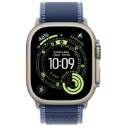 Apple, Cinturino Trail Loop 49mm M-L, Blu-Blu Acceso, Titanio Naturale