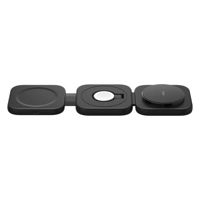 Belkin BoostCharge Pro Caricatore Wireless Magnetico da Viaggio 3 in 1 Qi2 Nero