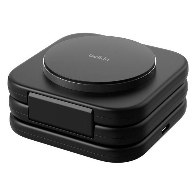 Belkin BoostCharge Pro Caricatore Wireless Magnetico da Viaggio 3 in 1 Qi2 Nero