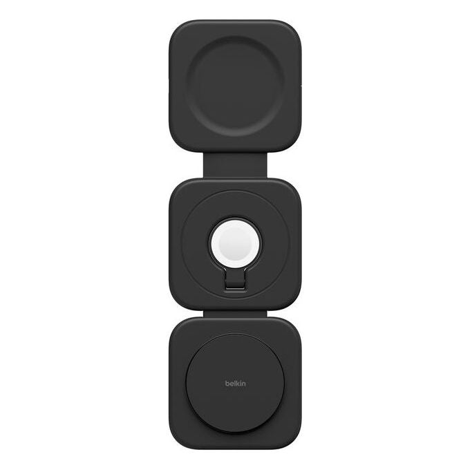 Belkin BoostCharge Pro Caricatore Wireless Magnetico da Viaggio 3 in 1 Qi2 Nero
