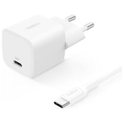 Belkin, Caricatore USB-C 25W, con Cavo Tipo C 60W, Ricarica Rapida, Bianco
