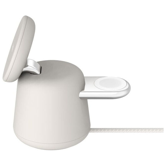 Belkin BoostCharge Pro Caricabatteria Wireless 2 in 1 Qi2 Beige 15W
