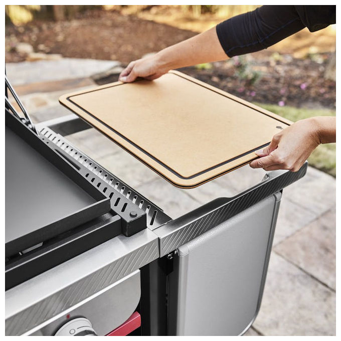 Weber, Tagliere da Cucina Rettangolare in Legno Nero