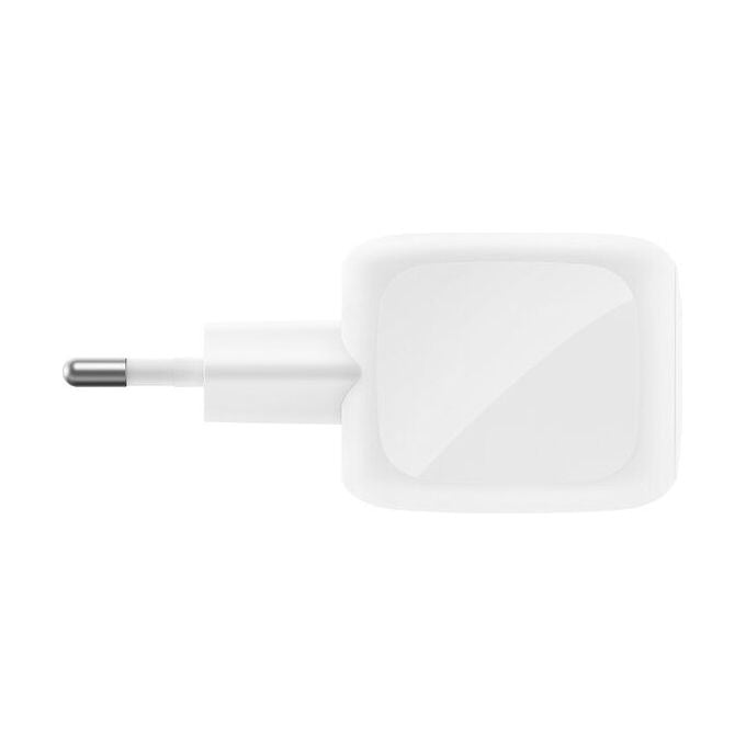 Belkin WCH019KQWH BoostCharge Caricabatterie da Parete 2 Porte USB-C GaN 50W Ricarica Rapida PD PPS colore Bianco