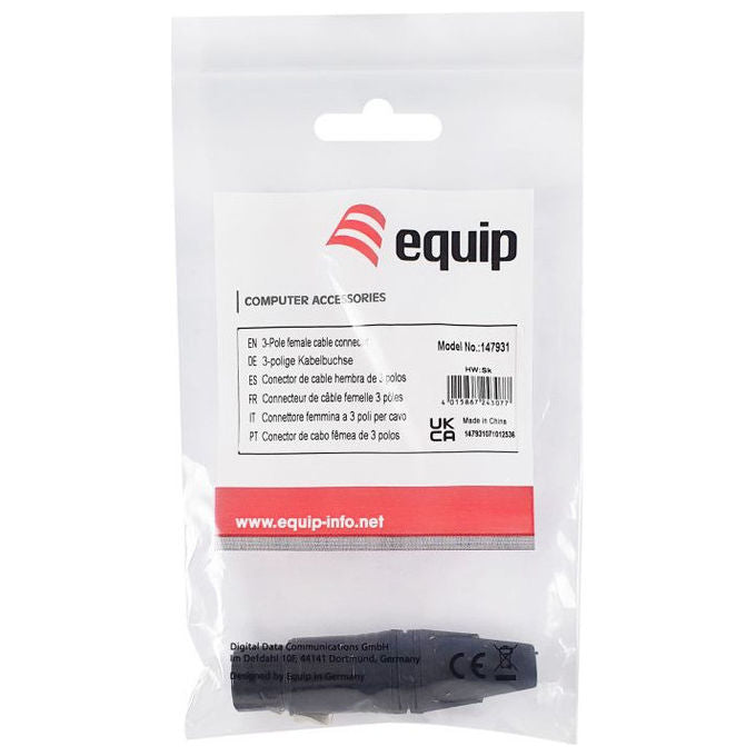 Equip, Cavo di Collegamento XLR a 3 Poli, Nero