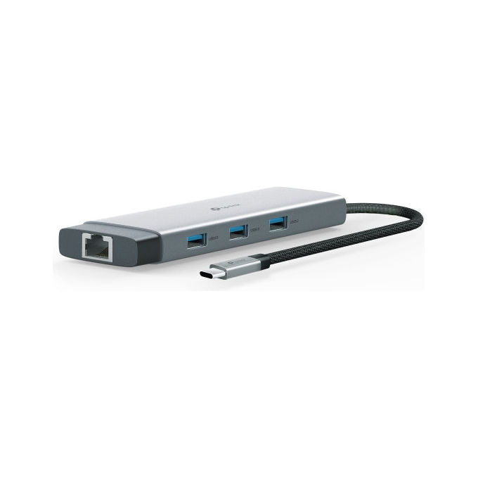 TP-Link, Hub USB-C 9 in 1, 5000 Mbit-s, HDMI, RJ-45, Grigio Scuro