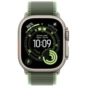 Apple, Cinturino Trail Loop Verde Neon, 49 mm, M-L, Titanio Naturale