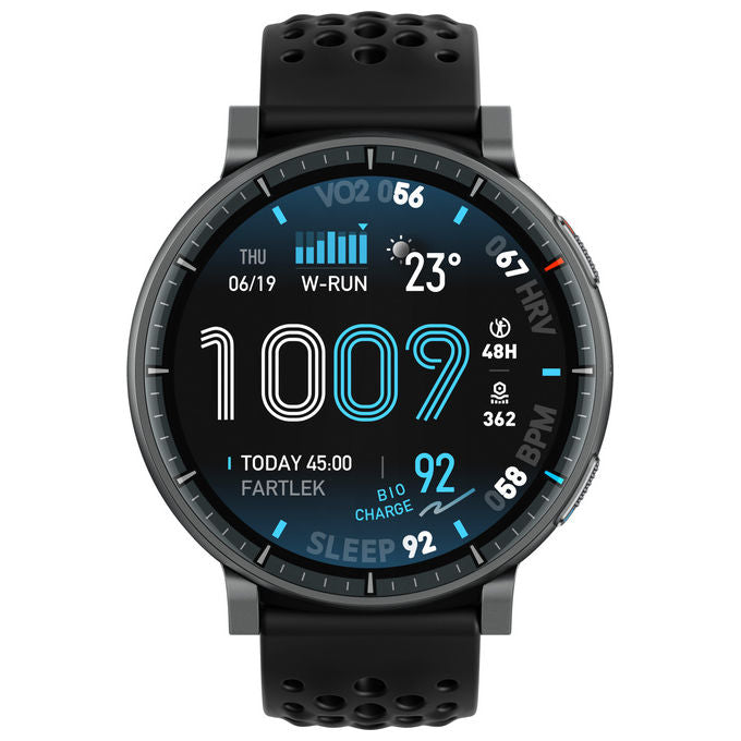 Amazfit W2556GL1N Active Max Smartwatch AMOLED 1.5'' 4GB Mappe Offline GPS NFC 25 Giorni Autonomia 5 ATM colore Nero
