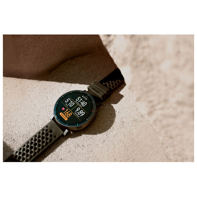 Amazfit W2556GL1N Active Max Smartwatch AMOLED 1.5'' 4GB Mappe Offline GPS NFC 25 Giorni Autonomia 5 ATM colore Nero