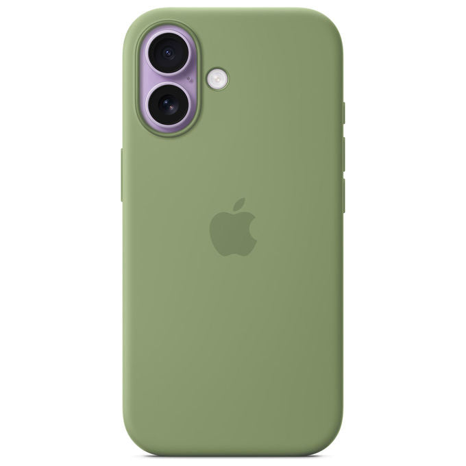 Apple MGEX4ZM-A Custodia MagSafe in Silicone Cover per iPhone 17 MagSafe Ricarica Wireless Antigraffio colore Verde