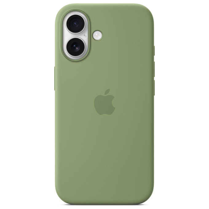 Apple MGEX4ZM-A Custodia MagSafe in Silicone Cover per iPhone 17 MagSafe Ricarica Wireless Antigraffio colore Verde
