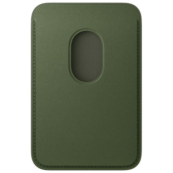 Apple, Portafoglio MagSafe in Tessuto FineWoven Verde per iPhone, Supporto Carta
