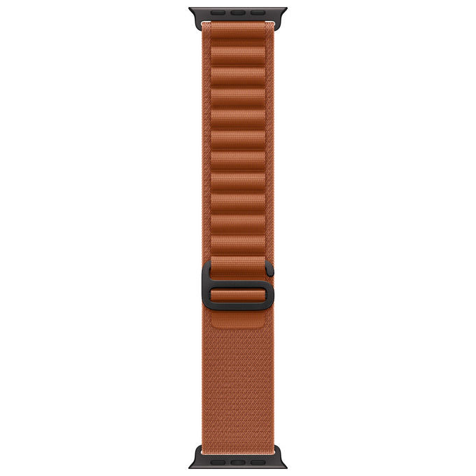 Apple, Cinturino Alpine Loop Terracotta 49 mm, Misura Media, Titanio Nero