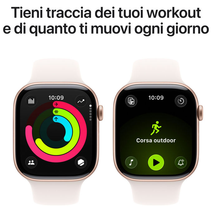 Apple Watch Series 11 GPS + Cellular 46mm Cassa Alluminio Oro Rosa Band Rosa Fard