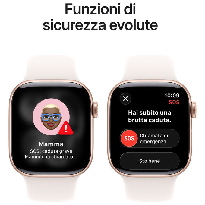 Apple Watch Series 11 GPS 42mm Cassa Alluminio Oro Rosa Cinturino Rosa Fard M-L