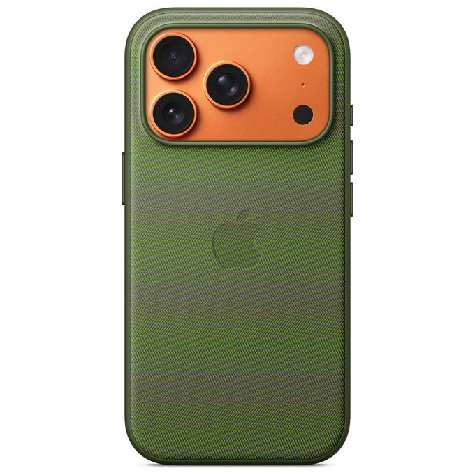 Apple, Custodia MagSafe Tessuto TechWoven Verde per iPhone 17 Pro